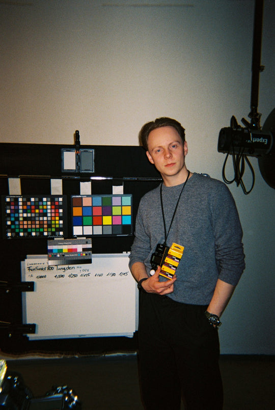 Sebastian with the calibration charts